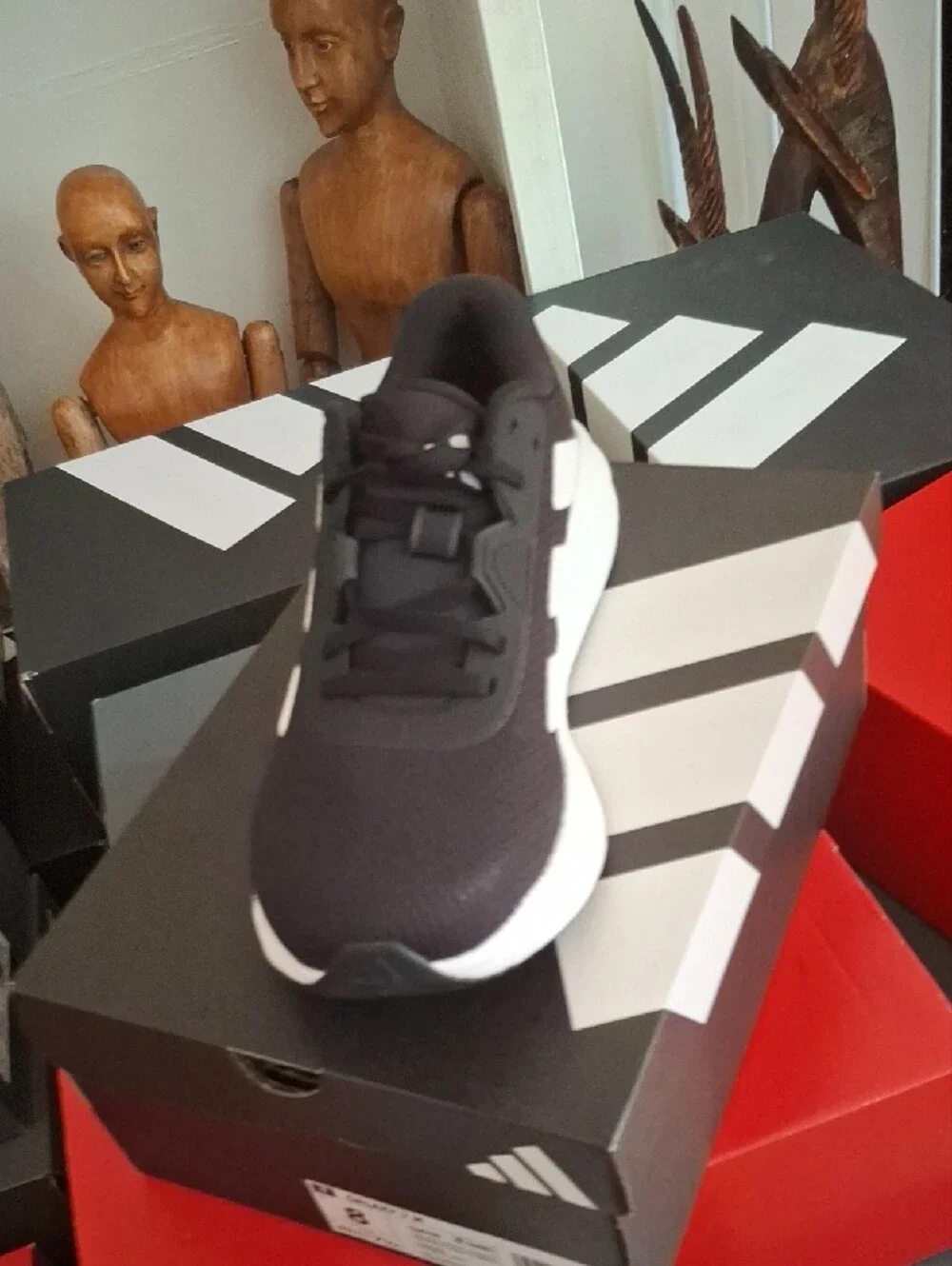 adidas Black and White Athletic Running Shoe
